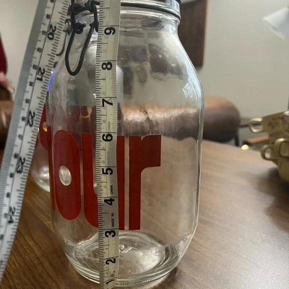 VINTAGE 60’s 70’s RARE mcm canister set block letter cookie sugar tea flour - Picture 7 of 11